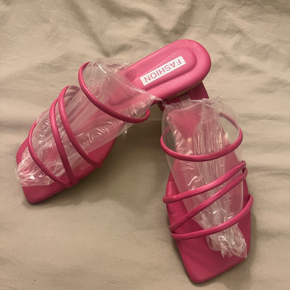 Pink Strappy Women's Sandals